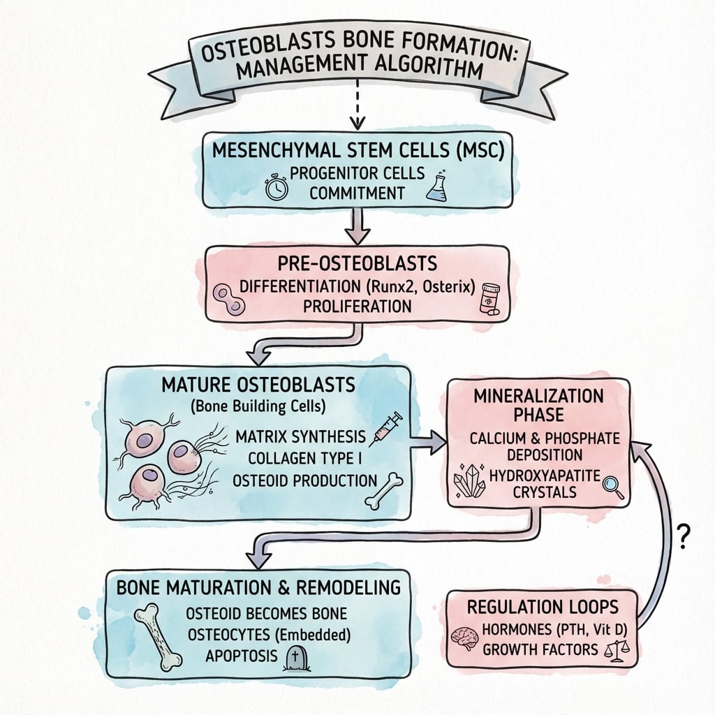 Management algorithm for Osteoblasts Bone Formation