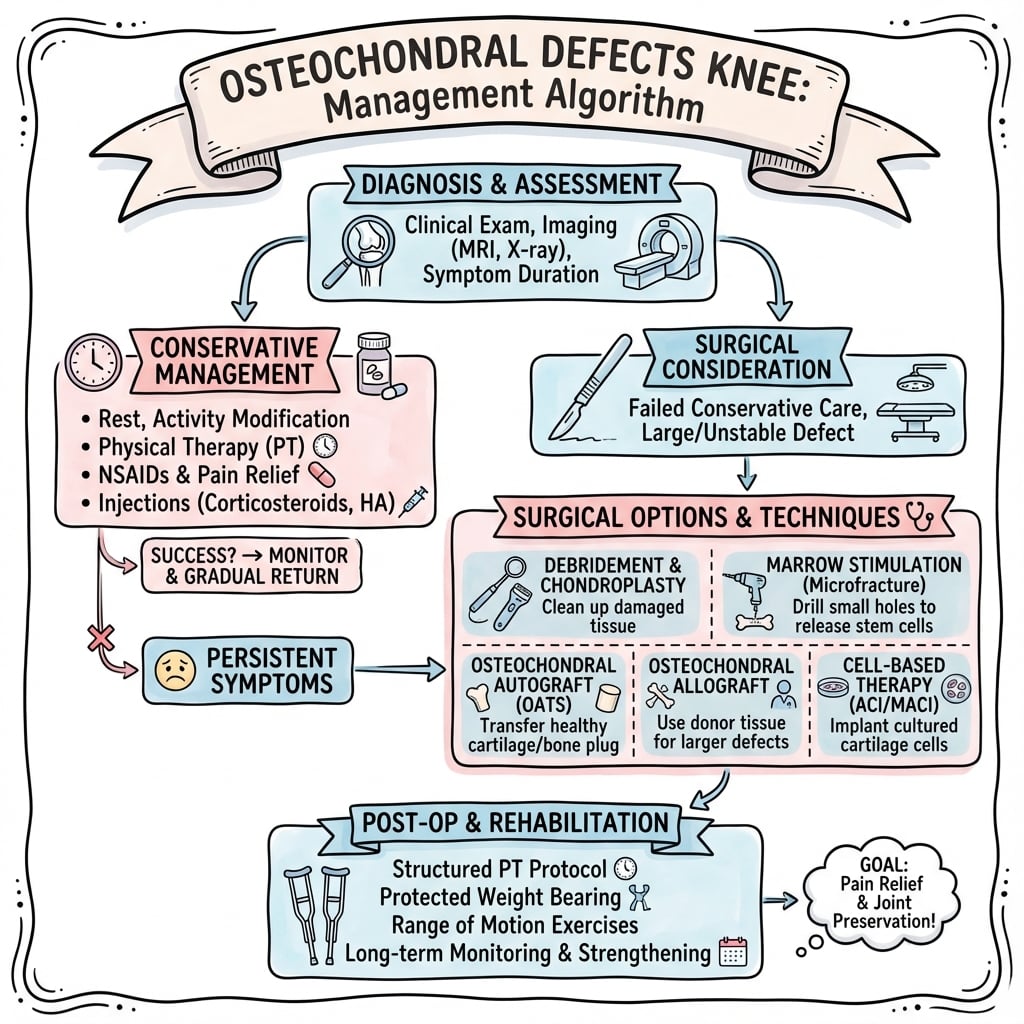 Management algorithm for Osteochondral Defects Knee