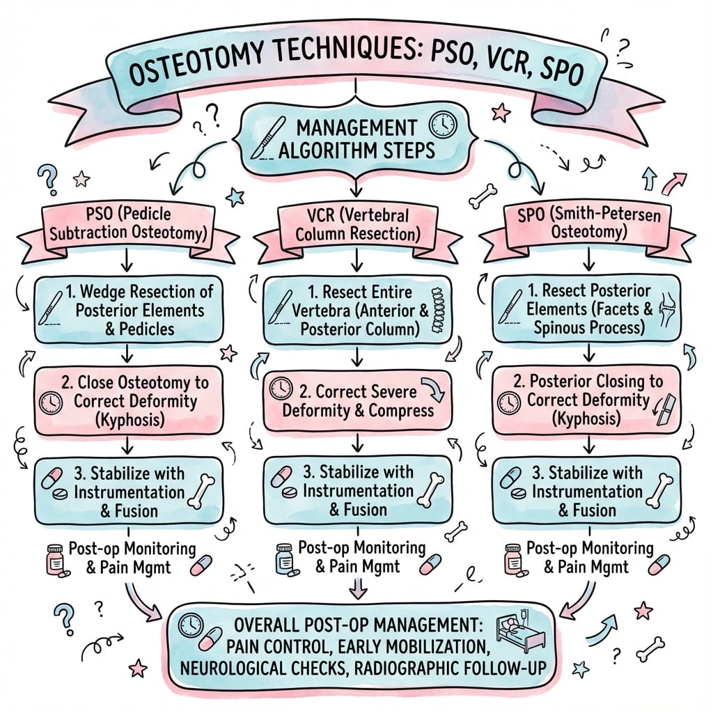 Management algorithm for selecting a spinal osteotomy
