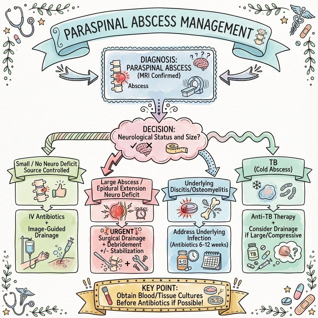 Management algorithm for Paraspinal Abscess