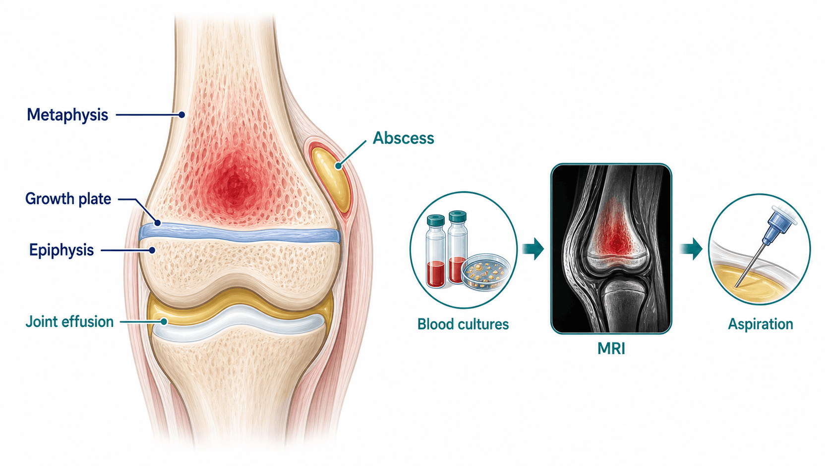 Paediatric bone and joint infection overview diagram