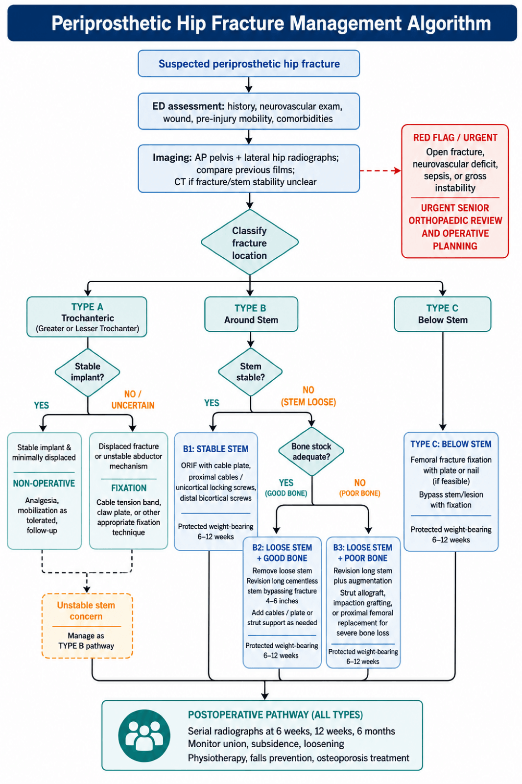 Management algorithm for Periprosthetic Fracture Hip