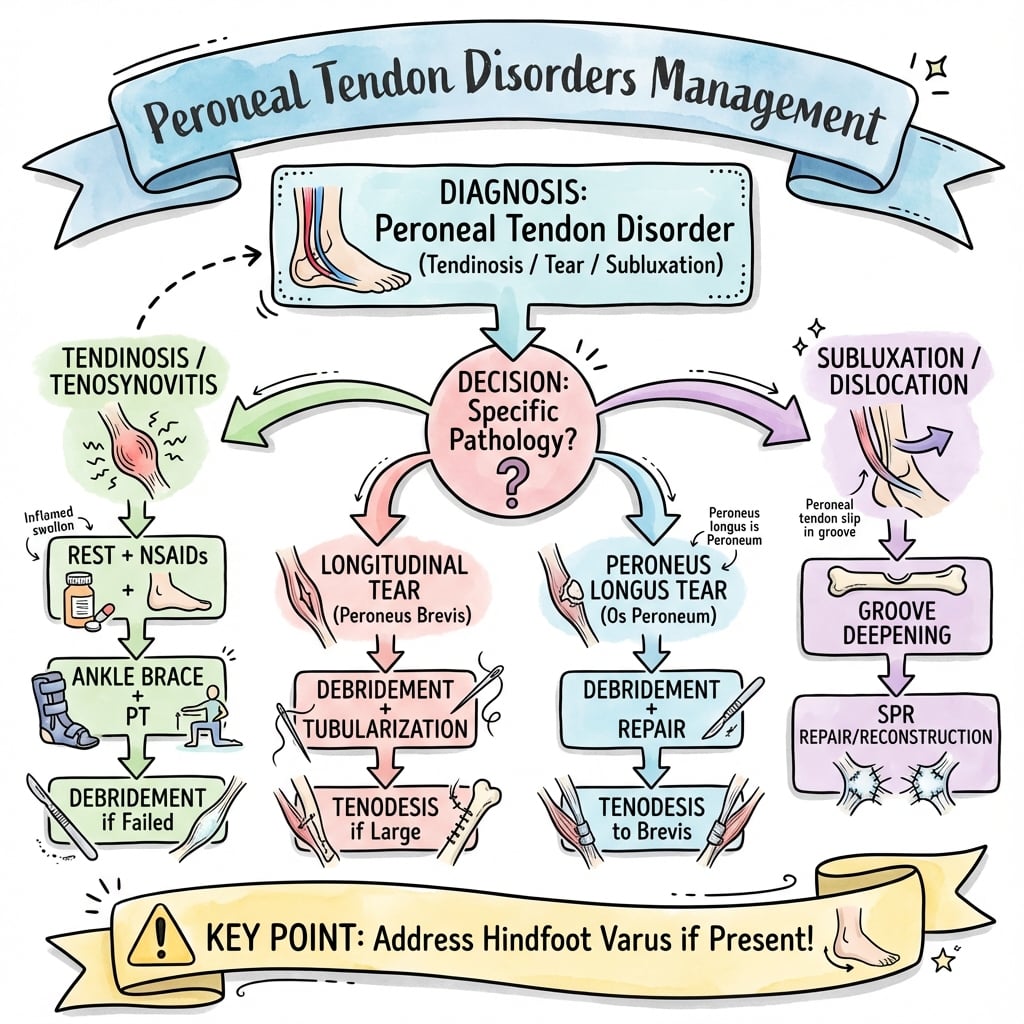 peroneal tendon disorders management algorithm