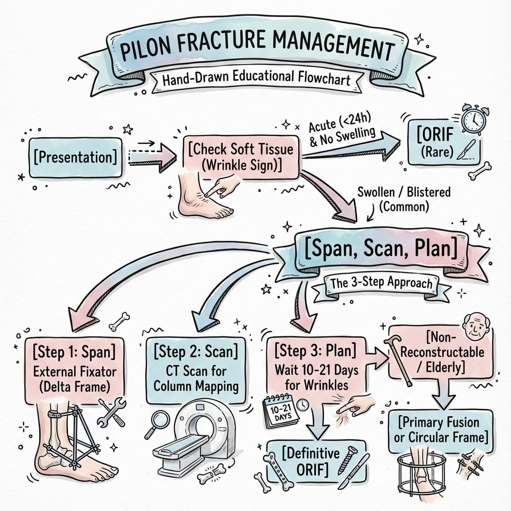 pilon fractures management algorithm
