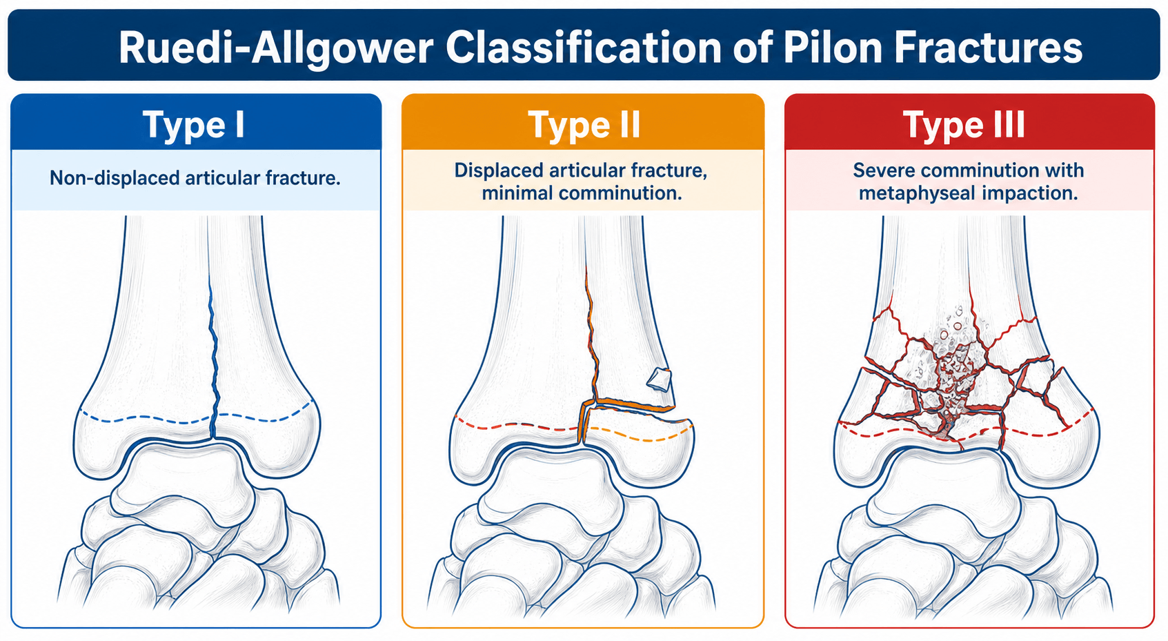 Ruedi-Allgower classification of pilon fractures