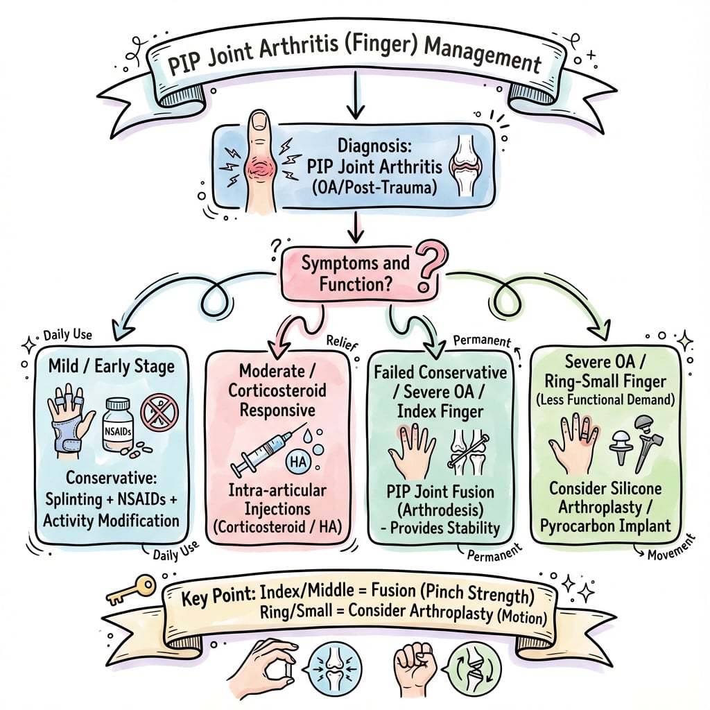 pip joint arthritis management algorithm