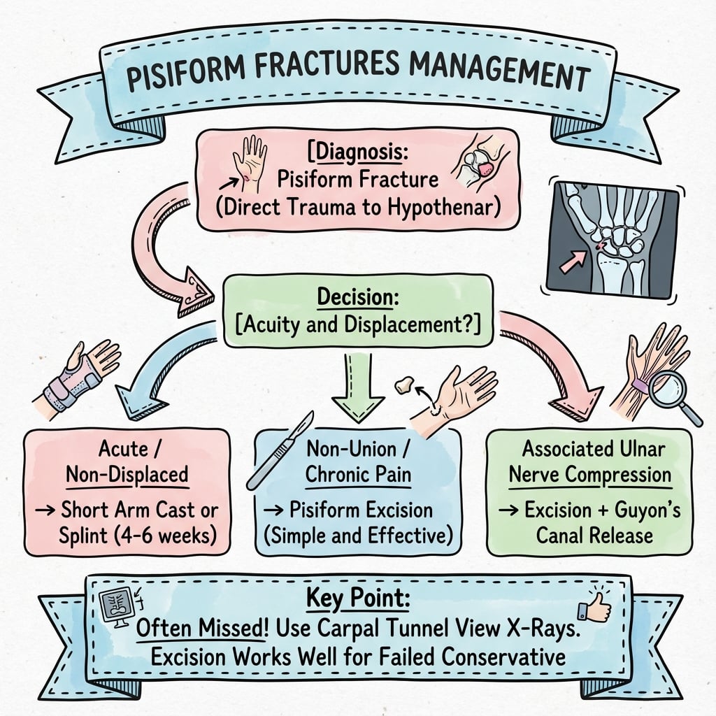 pisiform fractures management algorithm