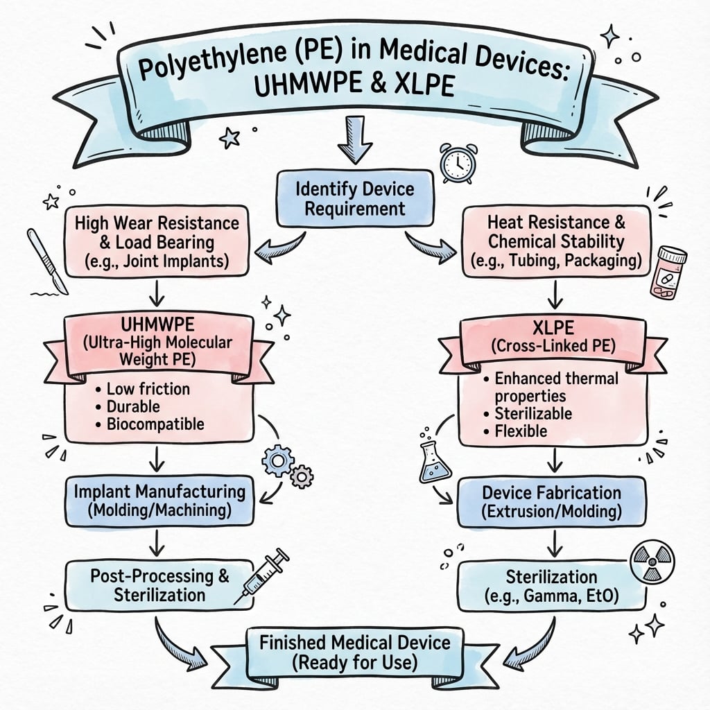 Management algorithm for Polyethylene Uhmwpe Xlpe