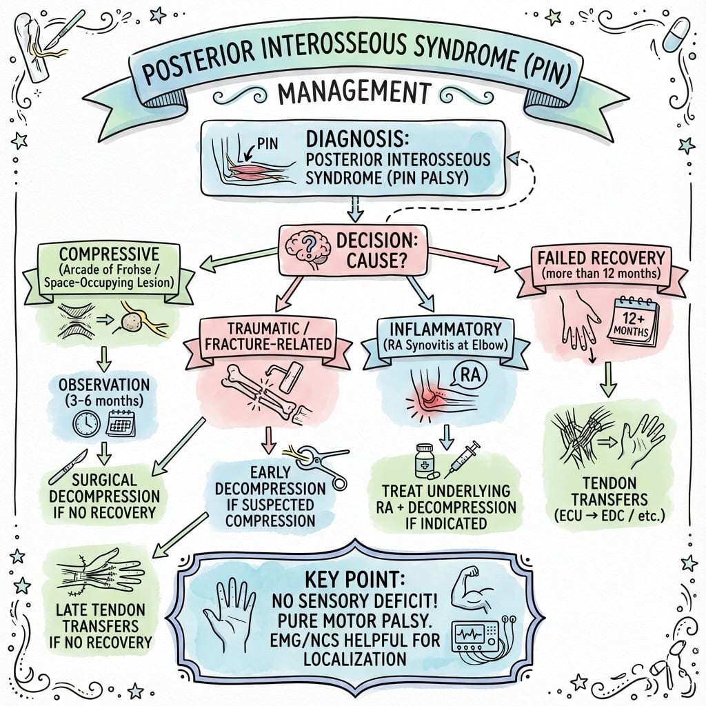 posterior interosseous syndrome management algorithm