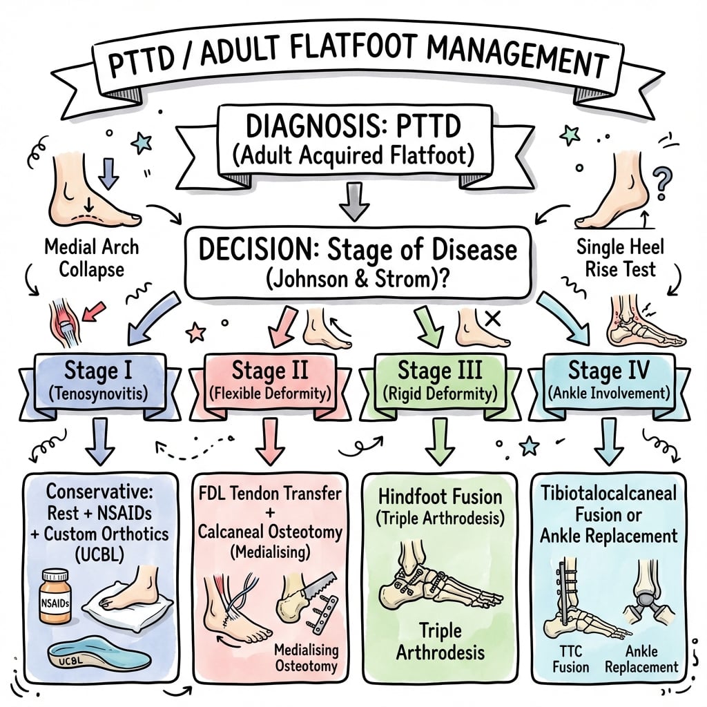 posterior tibial tendon dysfunction management algorithm
