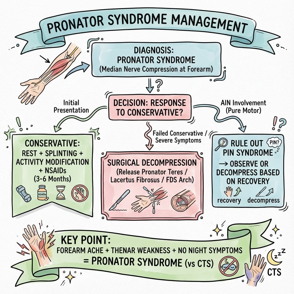 pronator syndrome management algorithm
