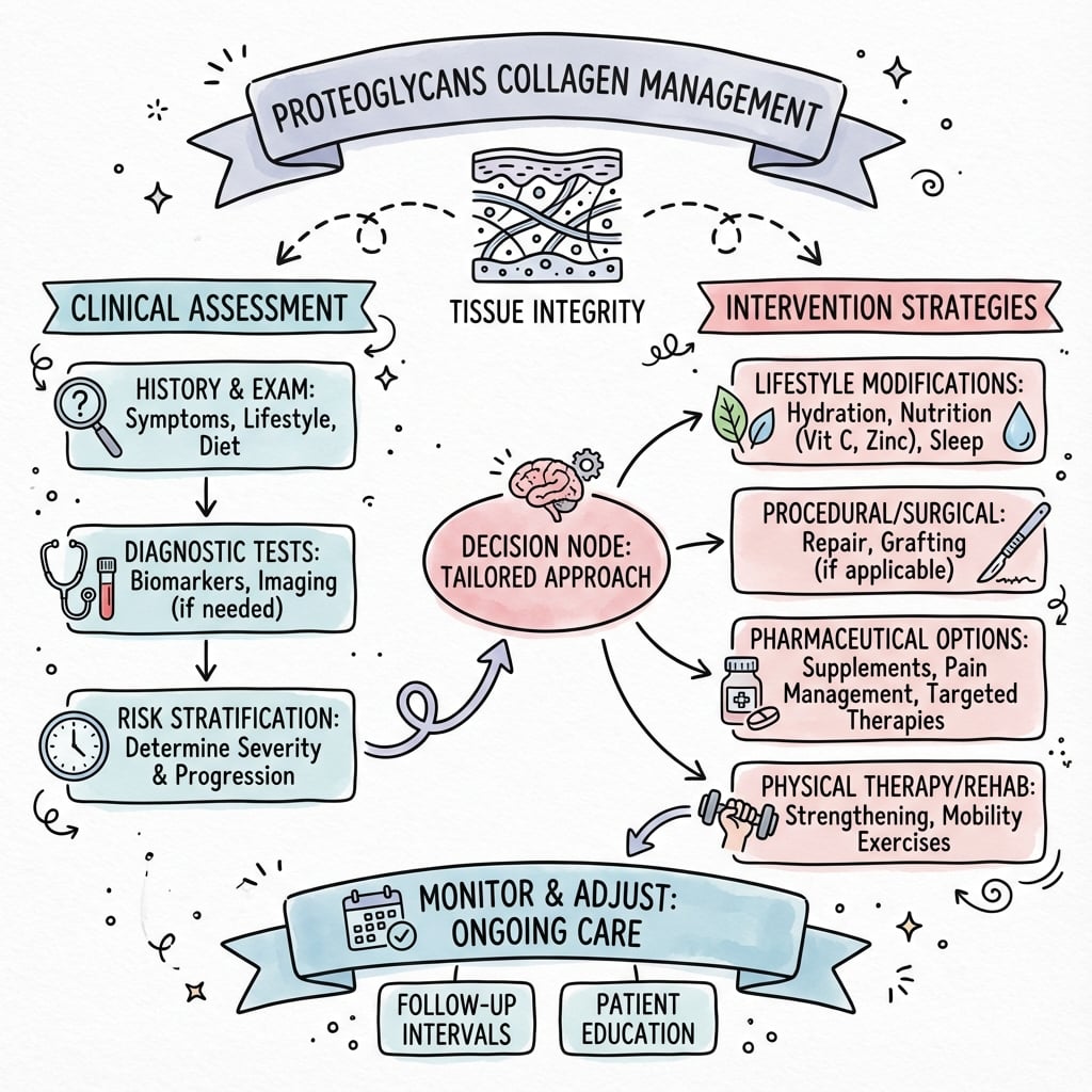 Management algorithm for Proteoglycans Collagen