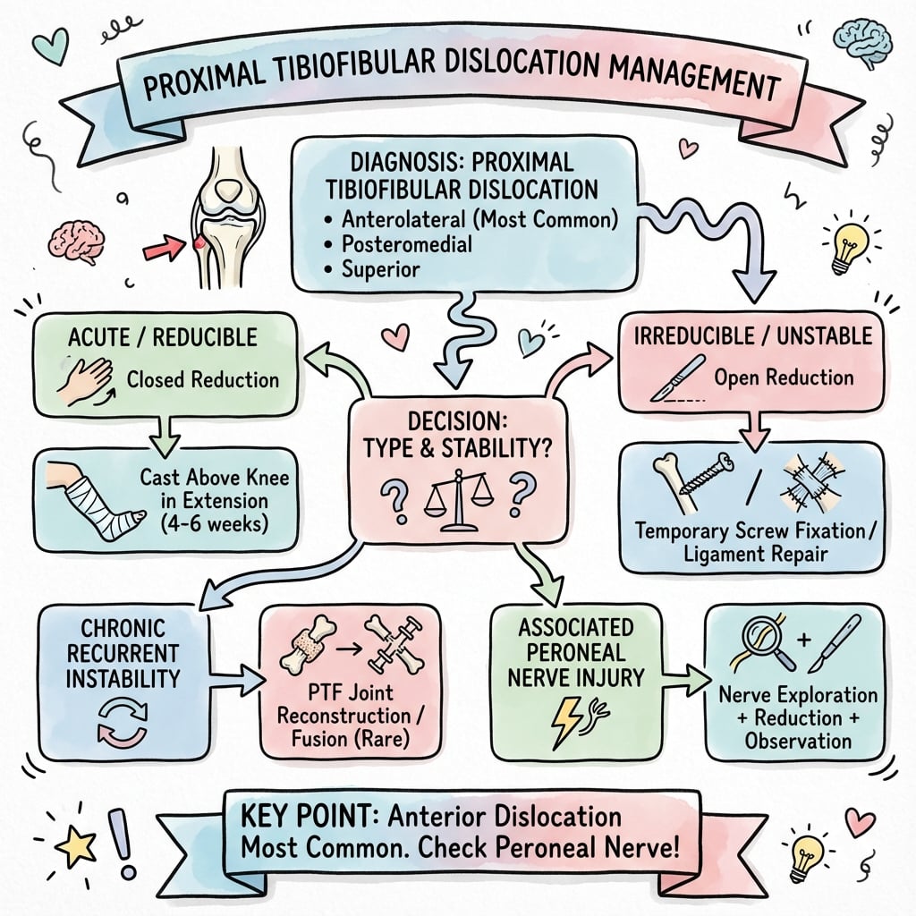 proximal tibiofibular dislocations management algorithm