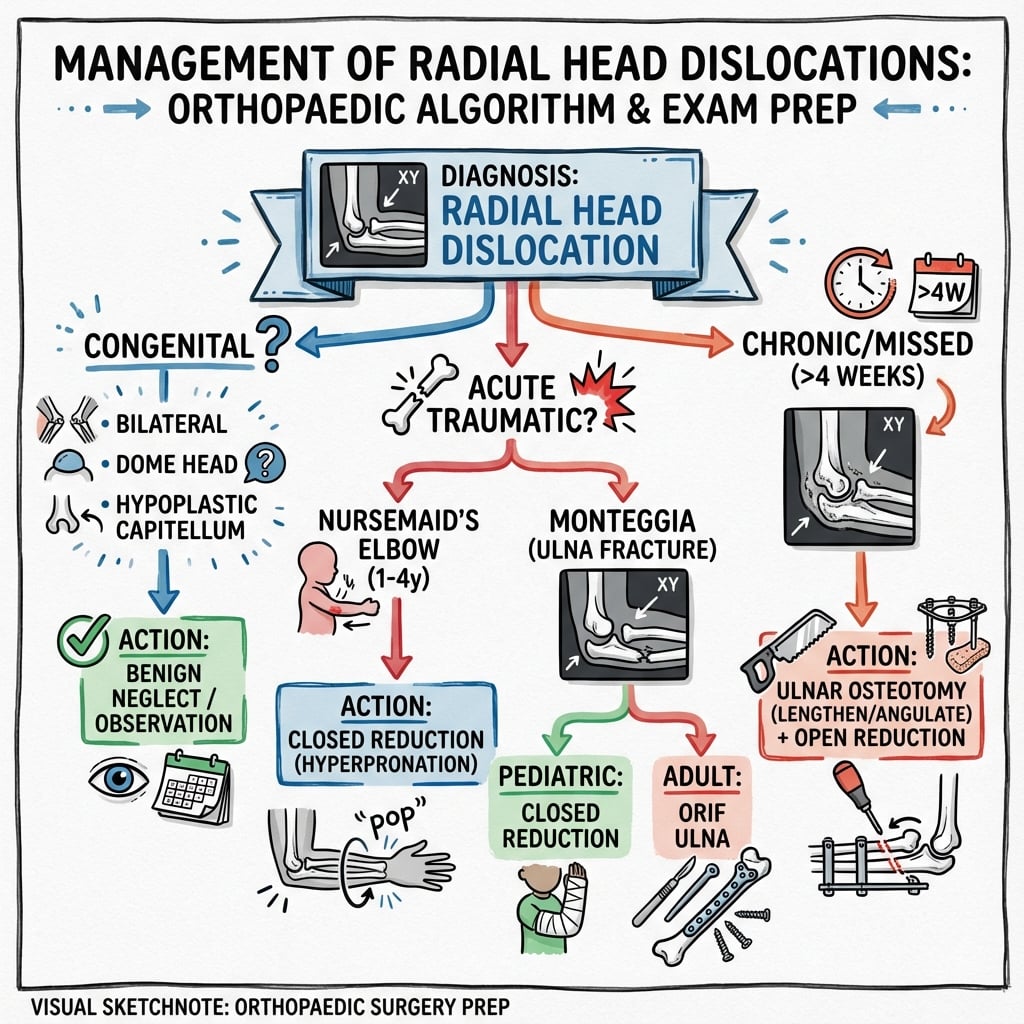 Radial head dislocation treatment algorithm