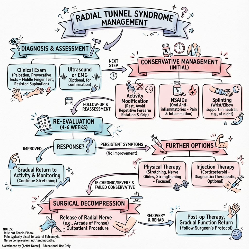 Management algorithm for Radial Tunnel Syndrome