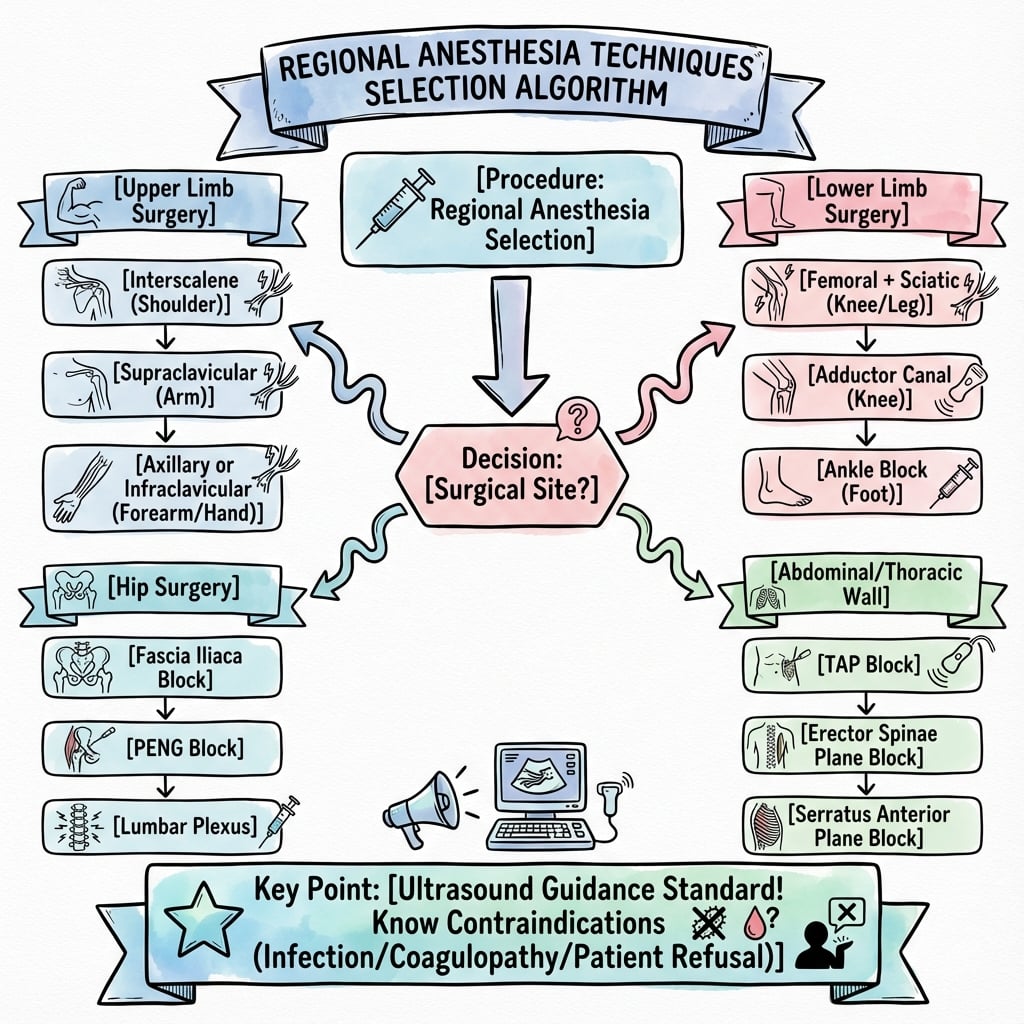 Regional Anesthesia Techniques Management Algorithm