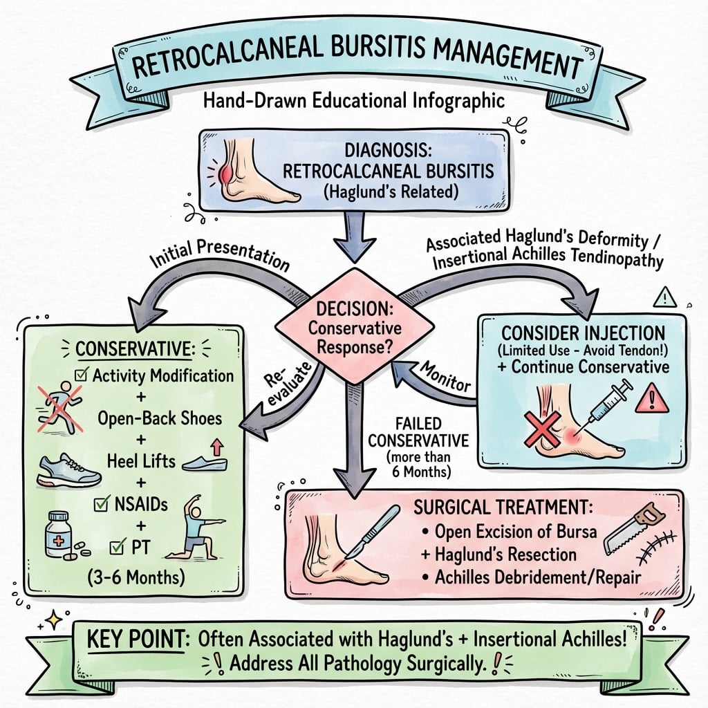 Retrocalcaneal Bursitis Management Algorithm