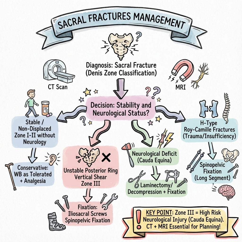 sacral fractures management algorithm