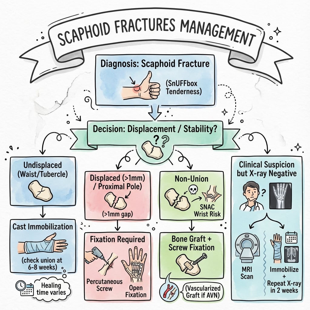 Scaphoid fracture management algorithm