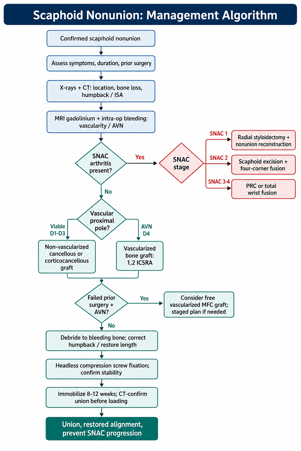 scaphoid nonunion management algorithm