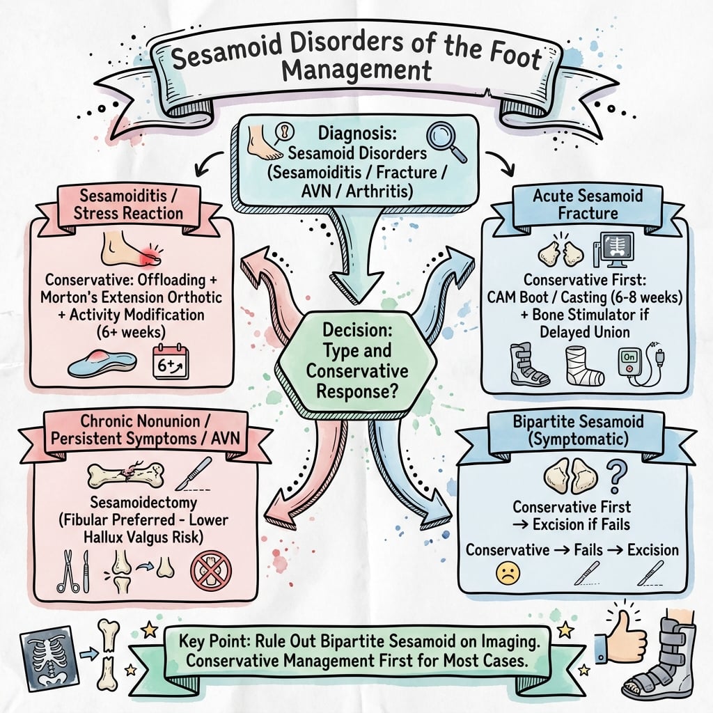 sesamoid disorders management algorithm