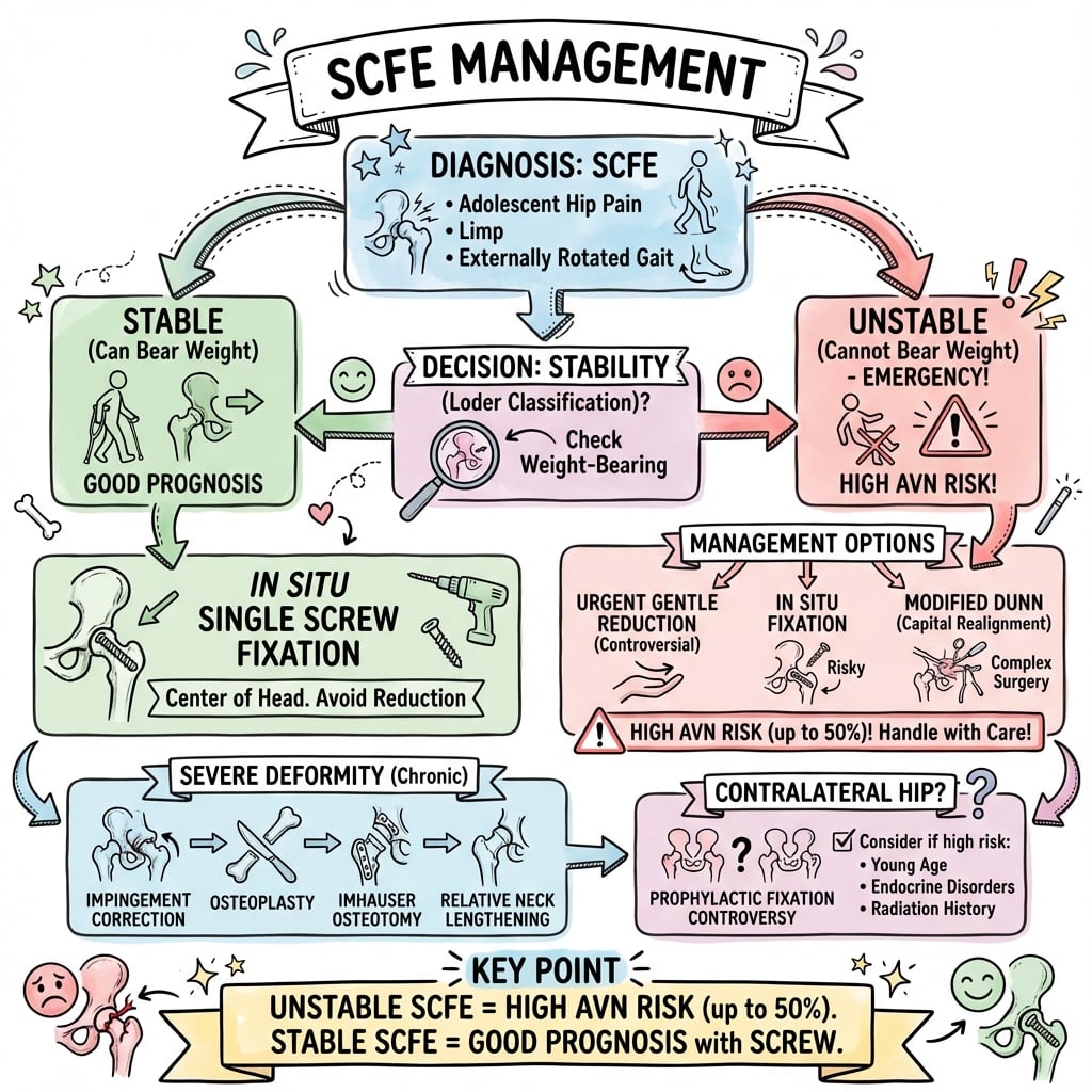 slipped capital femoral epiphysis management algorithm