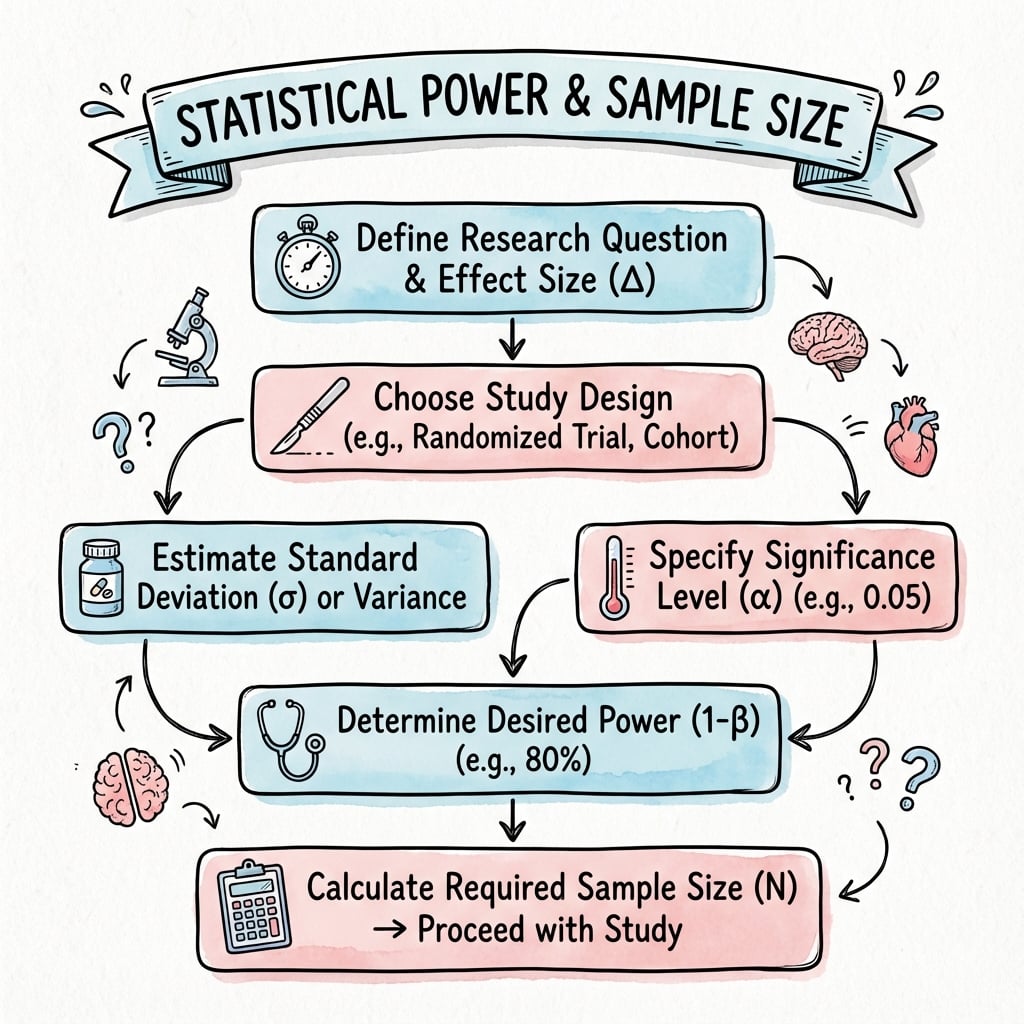 Management algorithm for Statistical Power Sample Size