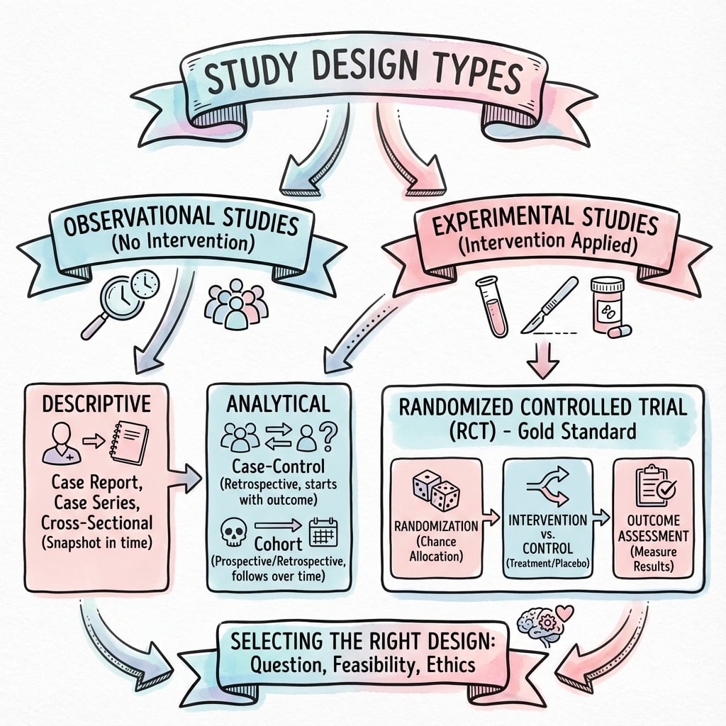 Management algorithm for Study Design Types