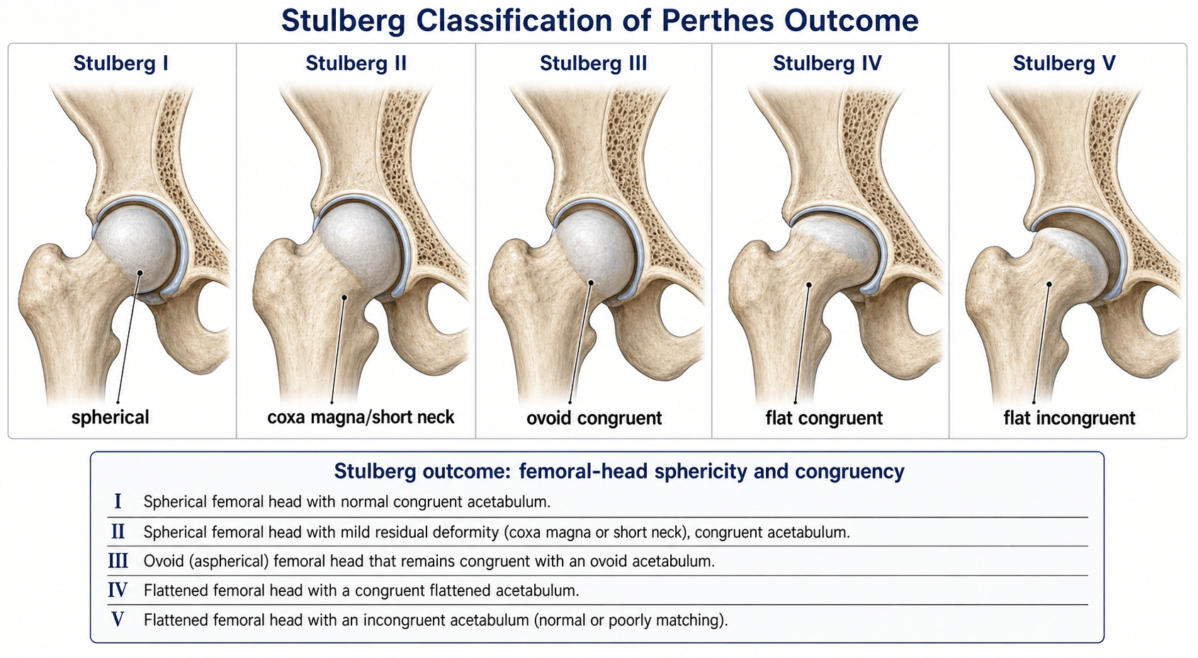 Stulberg Classification of Perthes Outcome