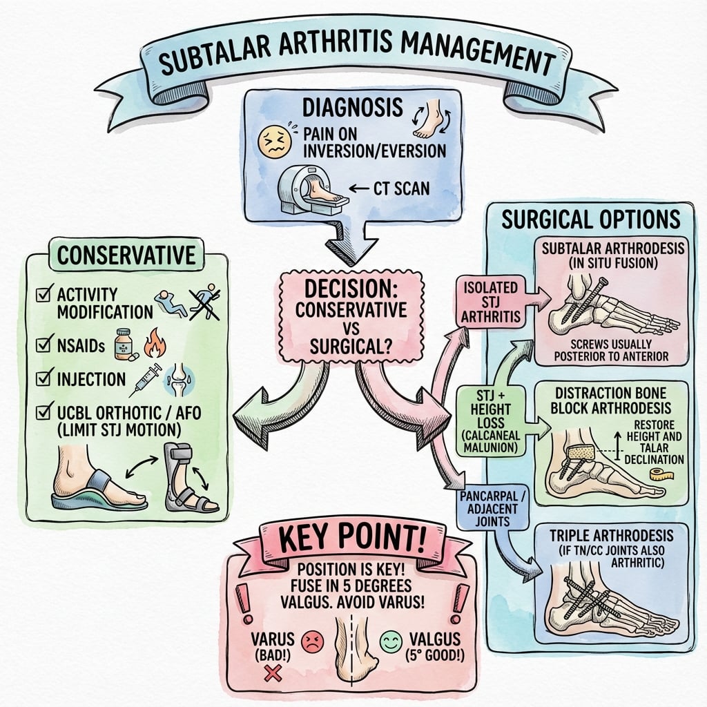 subtalar arthritis management algorithm