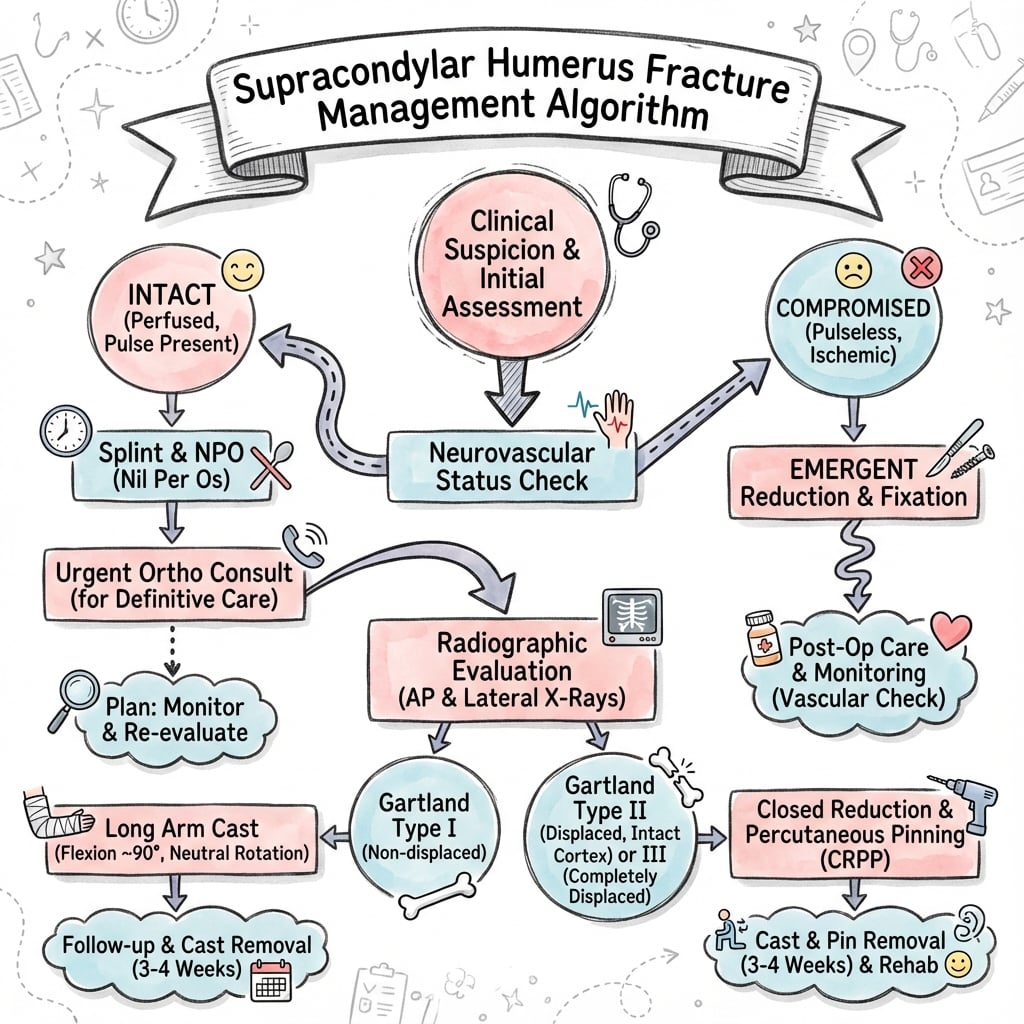 Management algorithm for Supracondylar Humerus Fracture