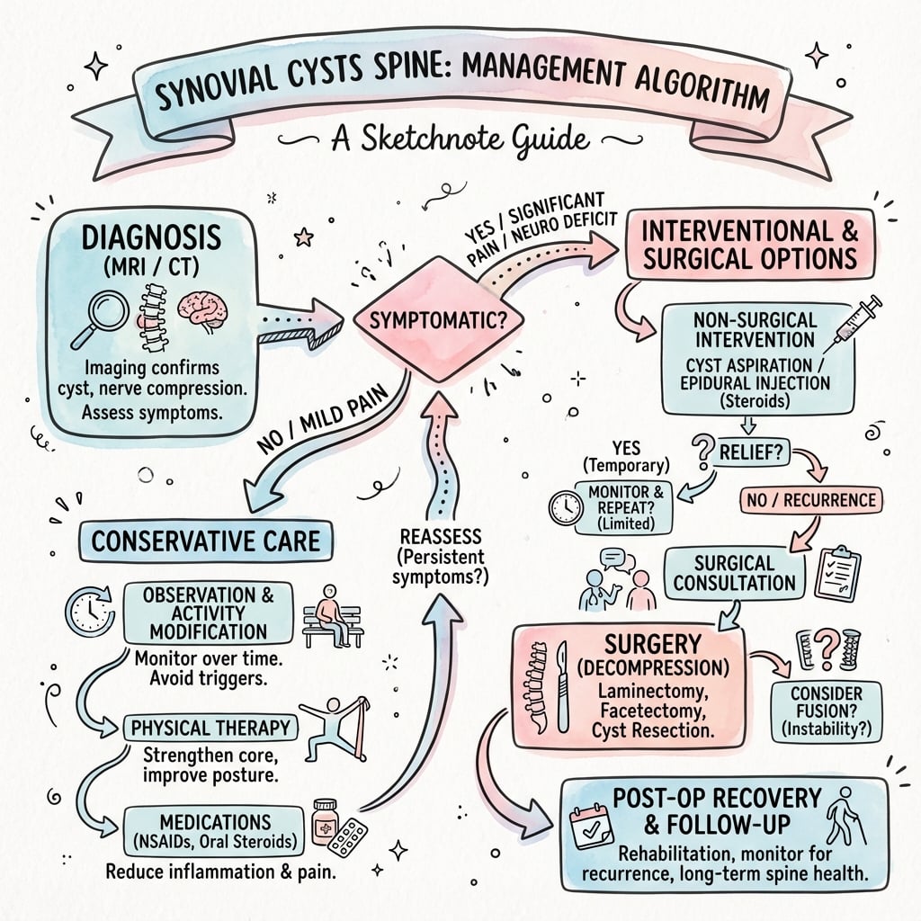 Synovial Cyst Management Algorithm