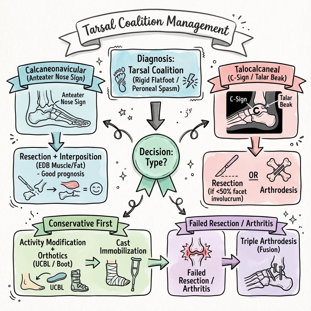 tarsal coalition management algorithm
