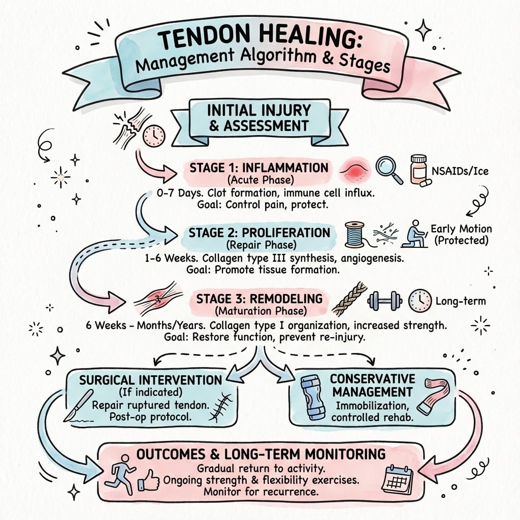 Management algorithm for Tendon Healing