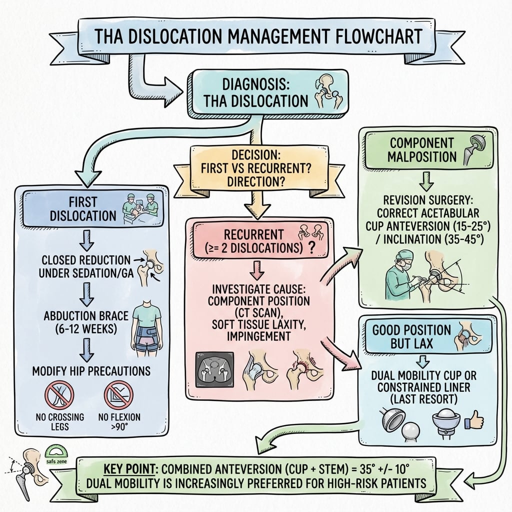 tha complications dislocation management algorithm