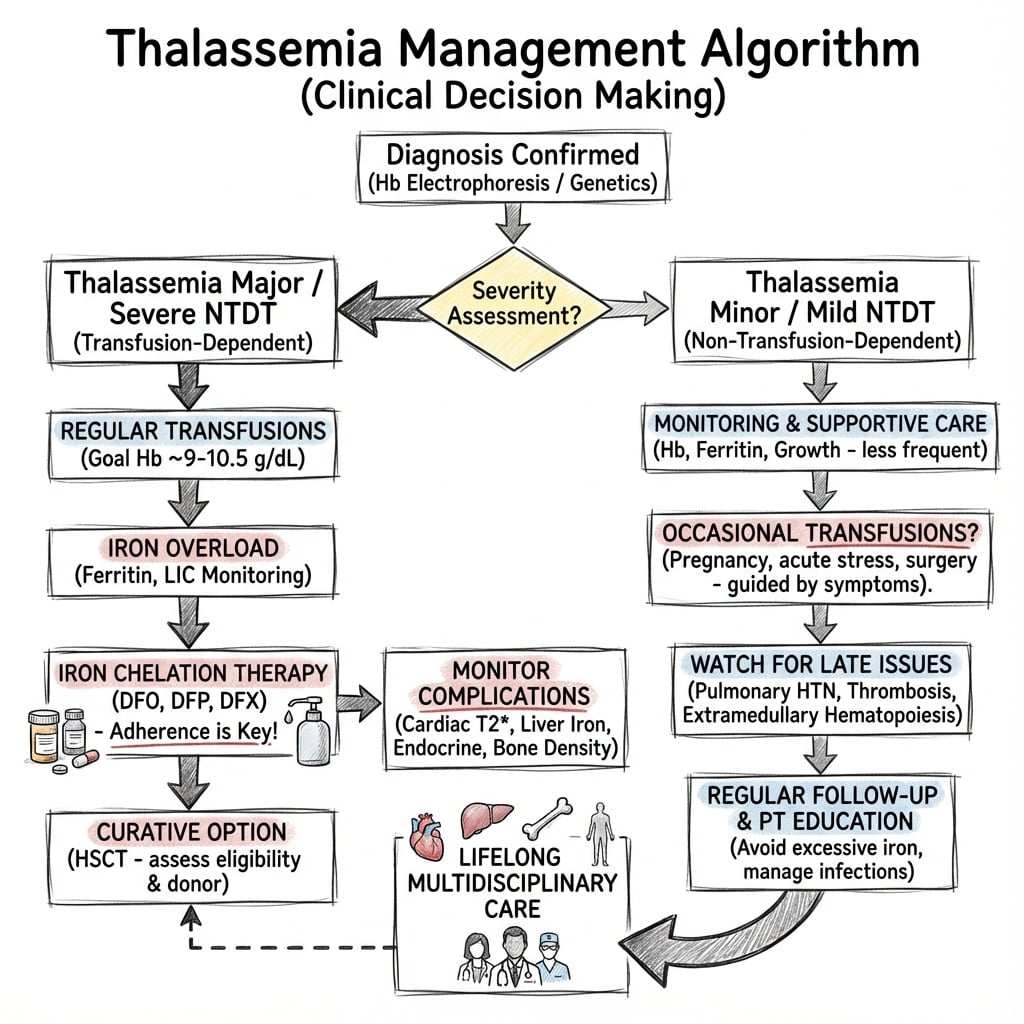 Management algorithm for Thalassemia