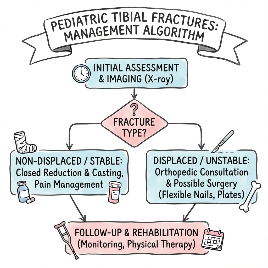 Management algorithm for Tibial Fractures Pediatric