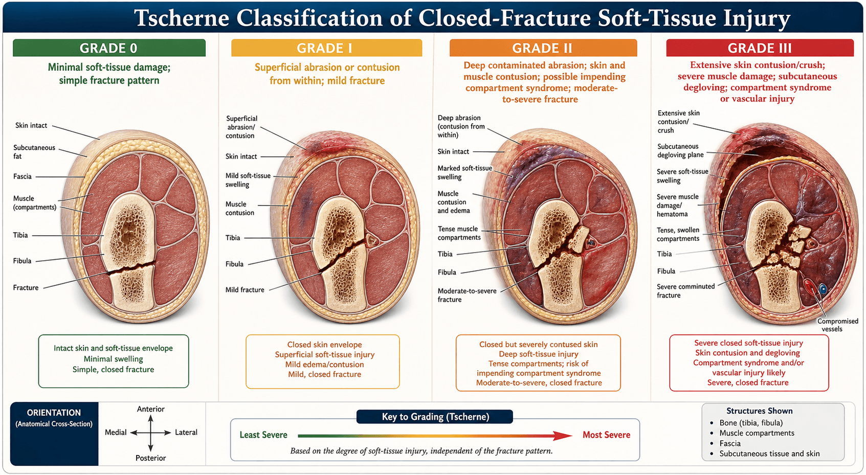 Tscherne classification of closed-fracture soft-tissue injury