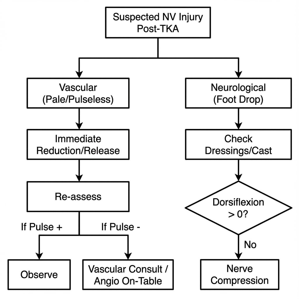 Management algorithm for Tka Neurovascular Injury