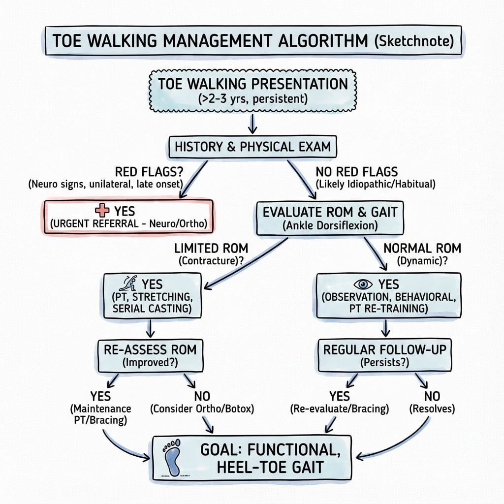 Management algorithm for Idiopathic Toe Walking