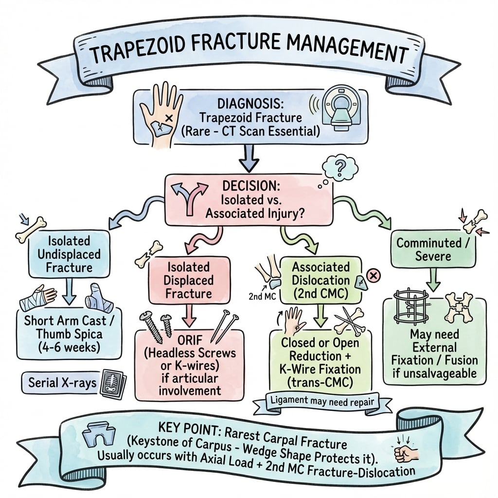 trapezoid fractures management algorithm