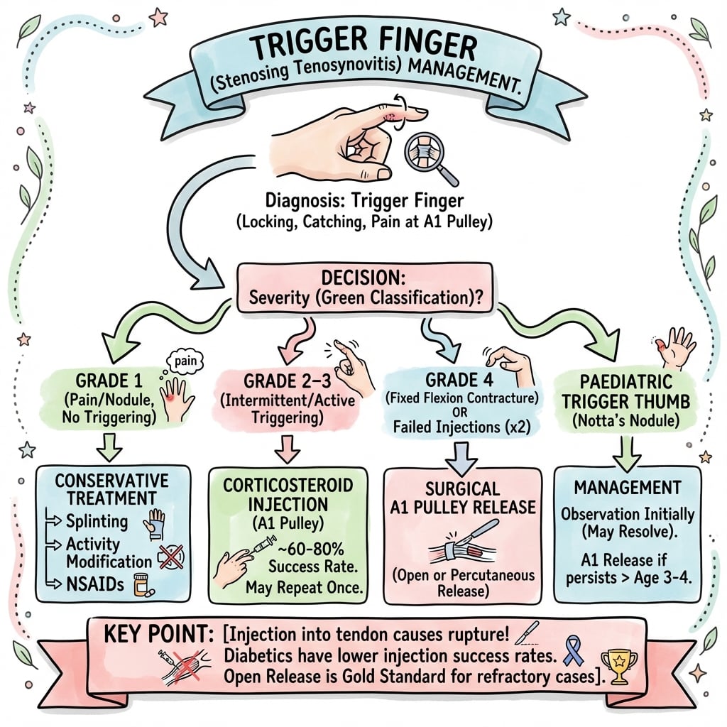 trigger finger management algorithm