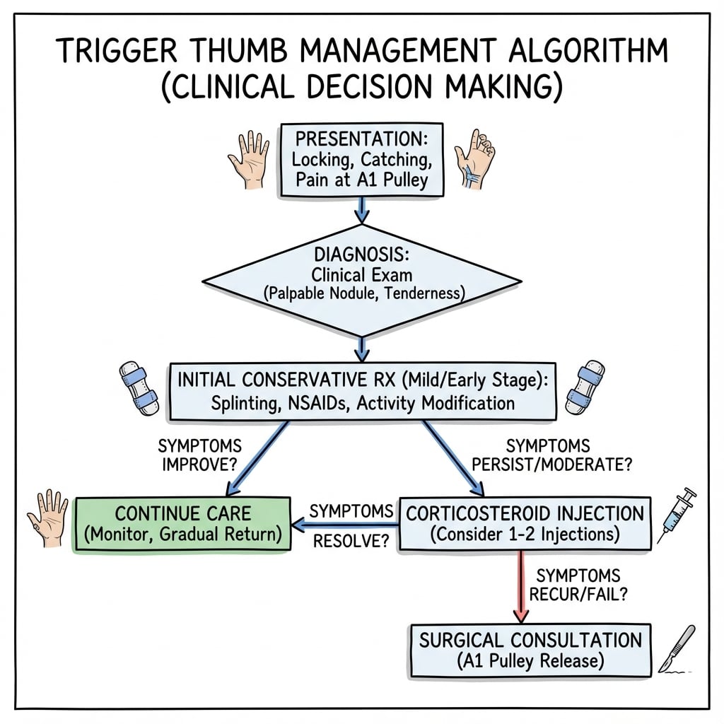 Management algorithm for Trigger Thumb