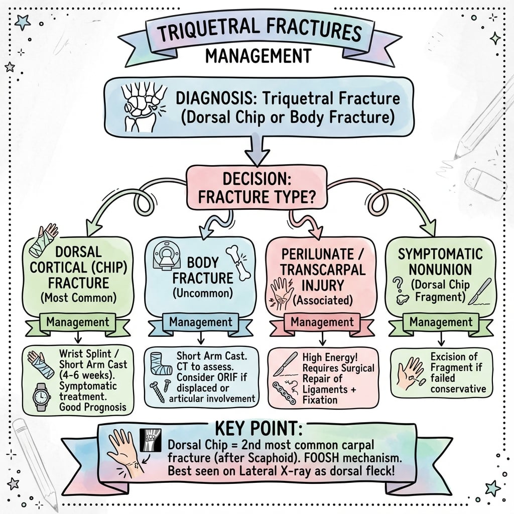 triquetral fractures management algorithm