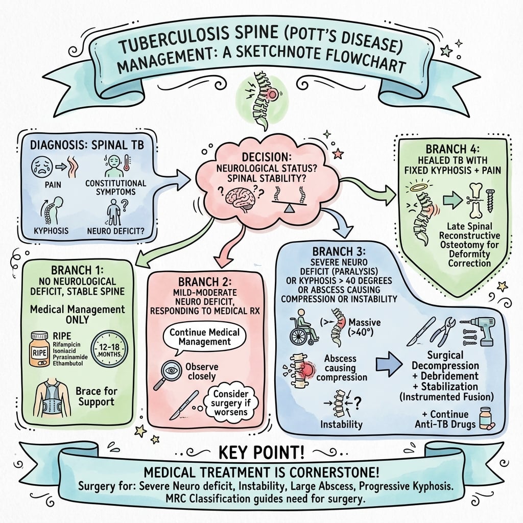 tuberculosis spine potts management algorithm