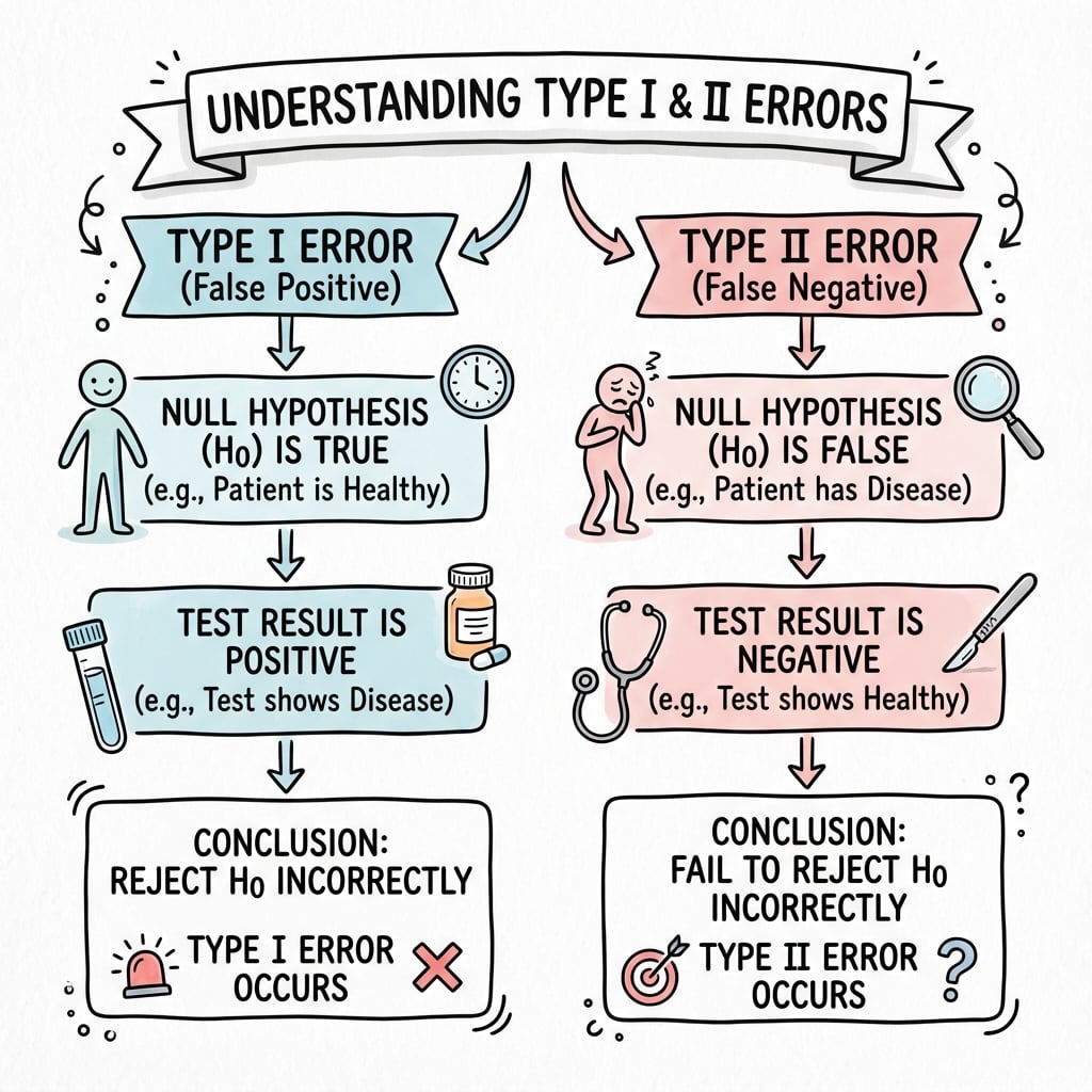 Management algorithm for Type I Ii Errors