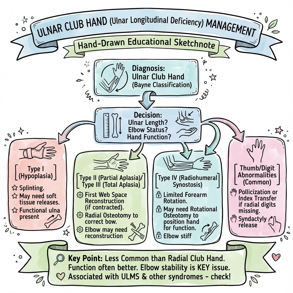 Management algorithm for Ulnar Club Hand